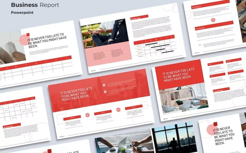 planen business report powerpoint original
