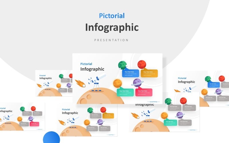 planet and telescope infographic presentation powerpoint template original