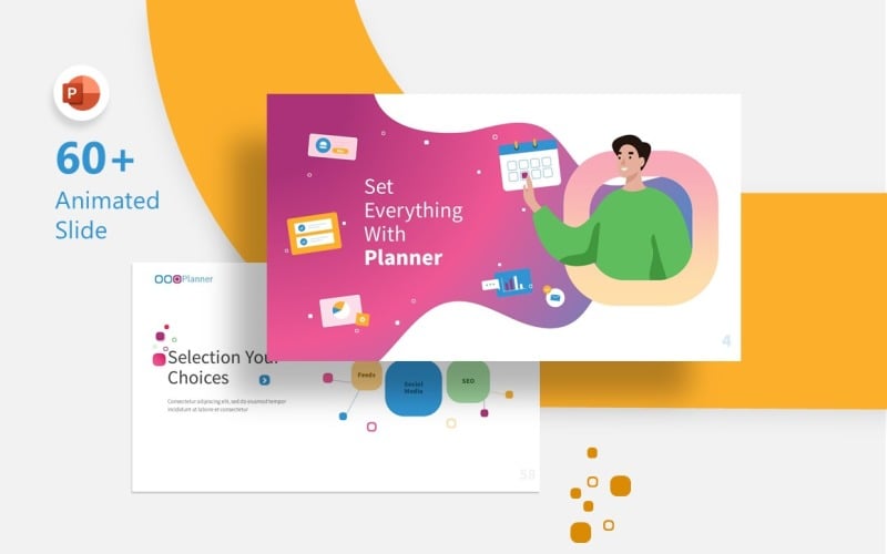 planner marketing presentation fully animated powerpoint template original