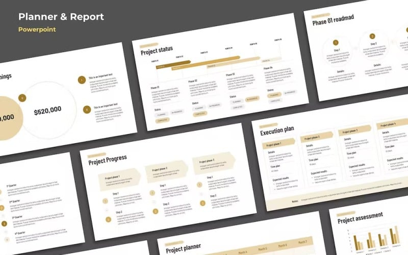 planner timeline powerpoint original