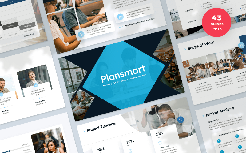 plansmart marketing plan presentation powerpoint template original