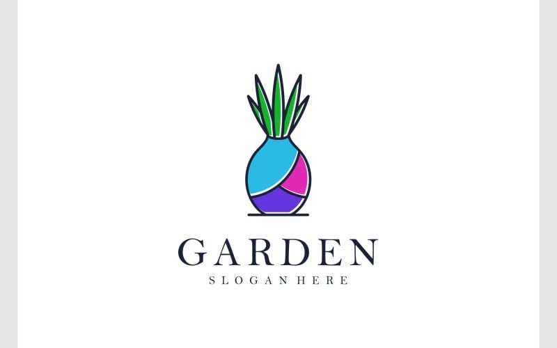 plant flower leaf pot logo original