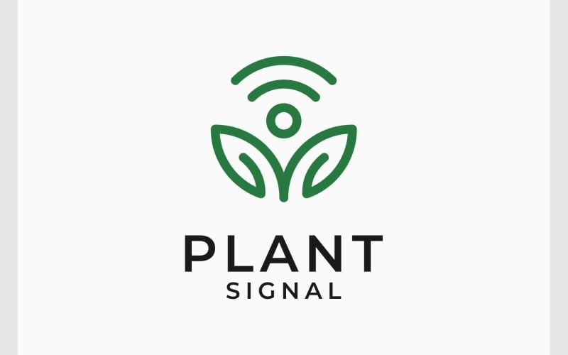 plant leaf signal wireless logo original