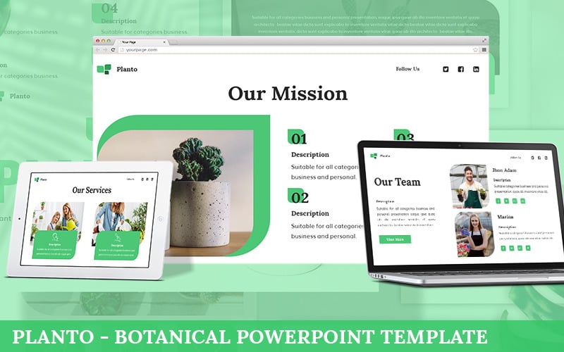planto botanical powerpoint template original