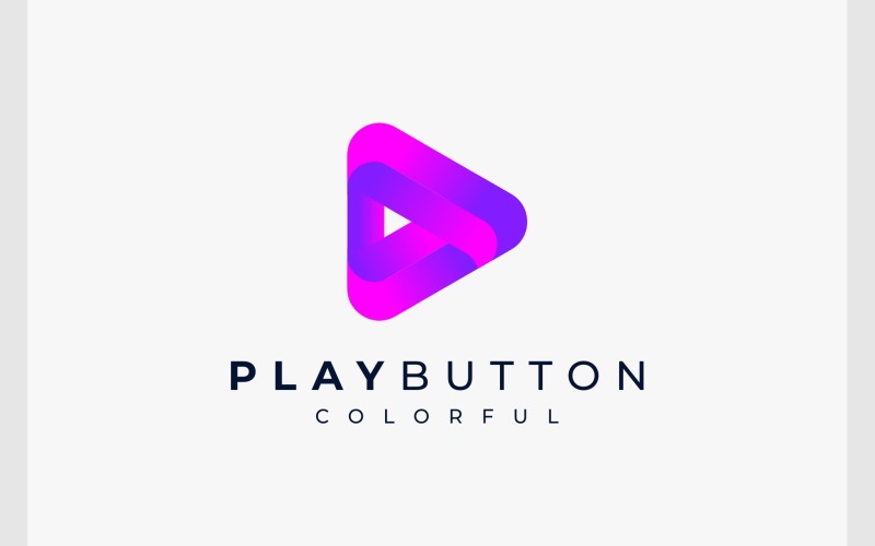 play button colorful modern logo original