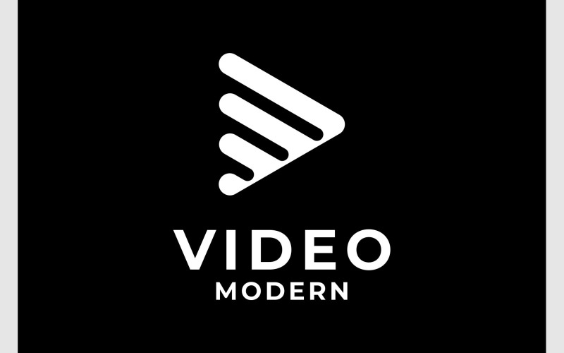 play button media modern logo original