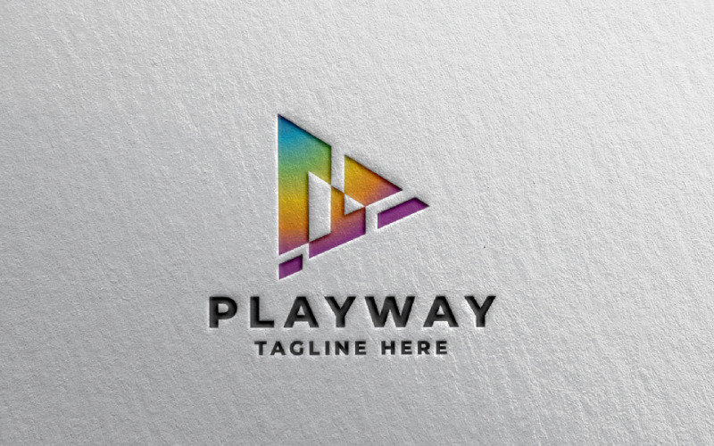 play way pro logo template original