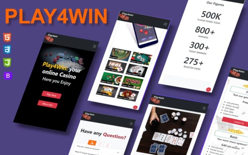 playwin online casino landing page template original