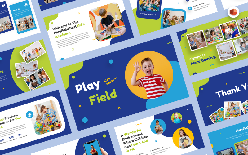 playfield kids academy amp preschool powerpoint template original