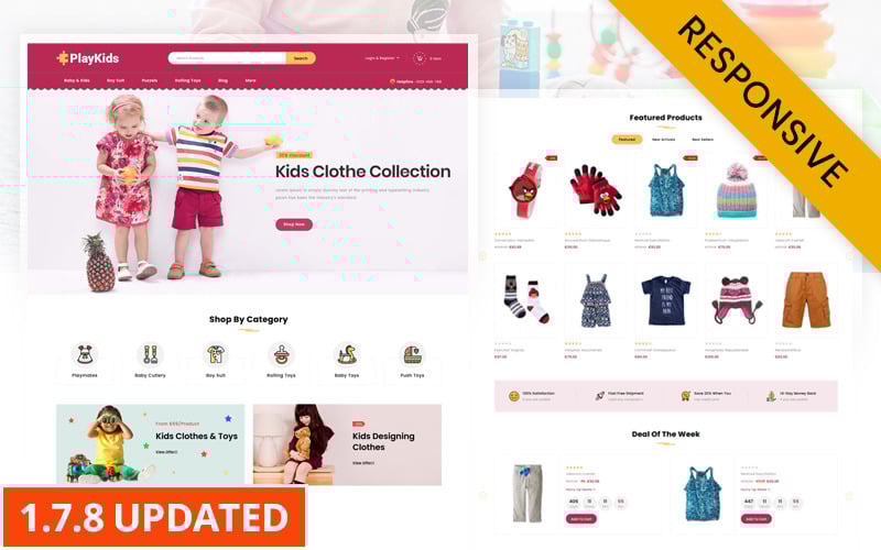 playkids kids store prestashop responsive theme original