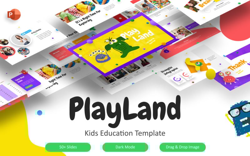 playland kids education powerpoint template original