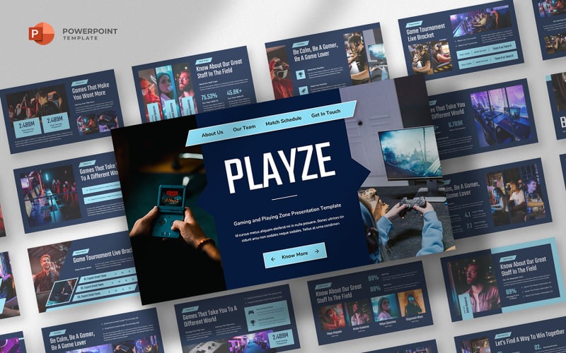 playze gaming esports powerpoint template original