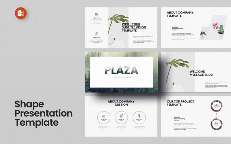 plaza powerpoint presentation template original