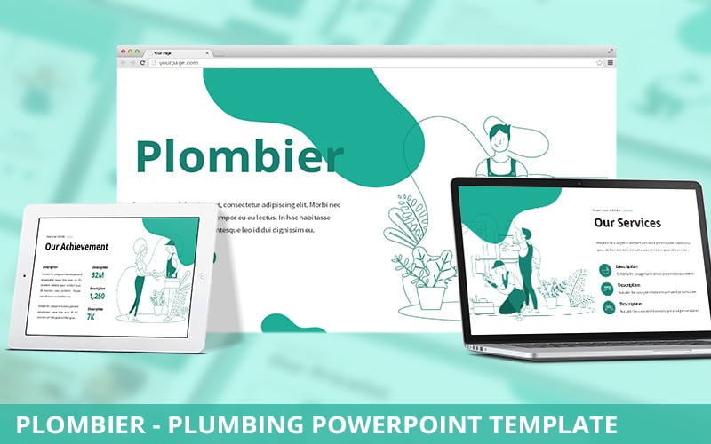 plombier plumbing powerpoint template original