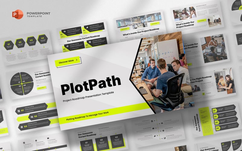 plotpath project roadmap powerpoint template original