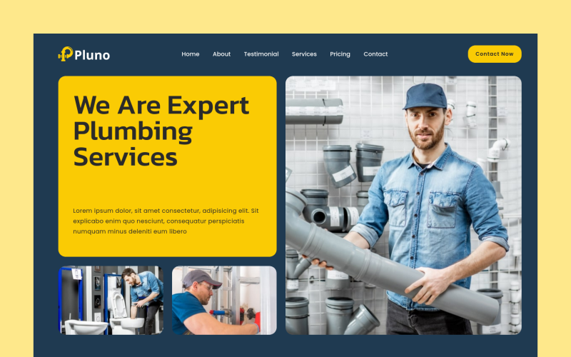 pluno plumbing landing page template original