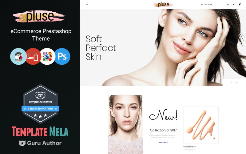 pluse cosmetic store prestashop theme original