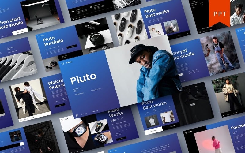 pluto business powerpoint template original