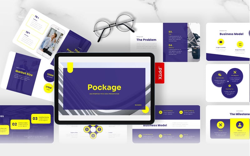pockage multipurpose pitch deck powerpoint template original
