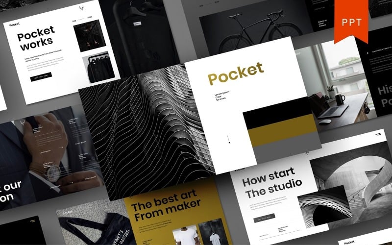 pocket business powerpoint template original