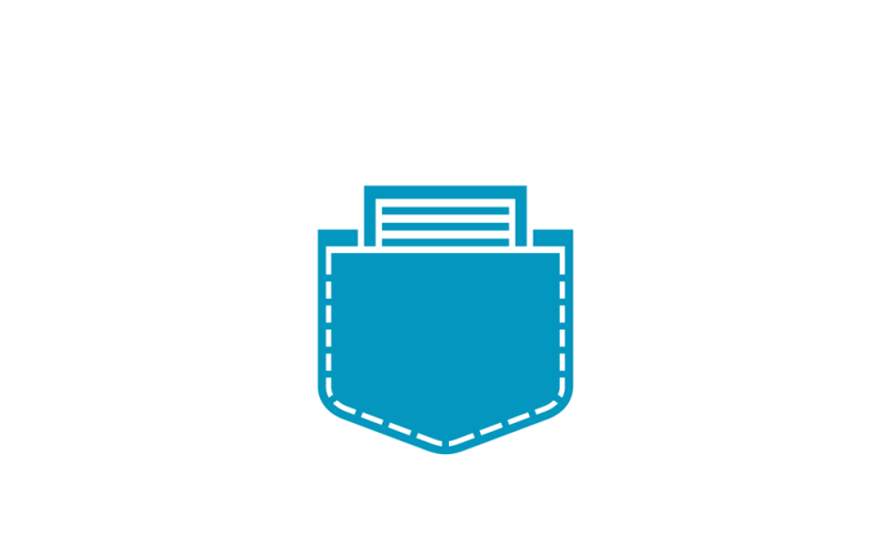 pocket note logo template original