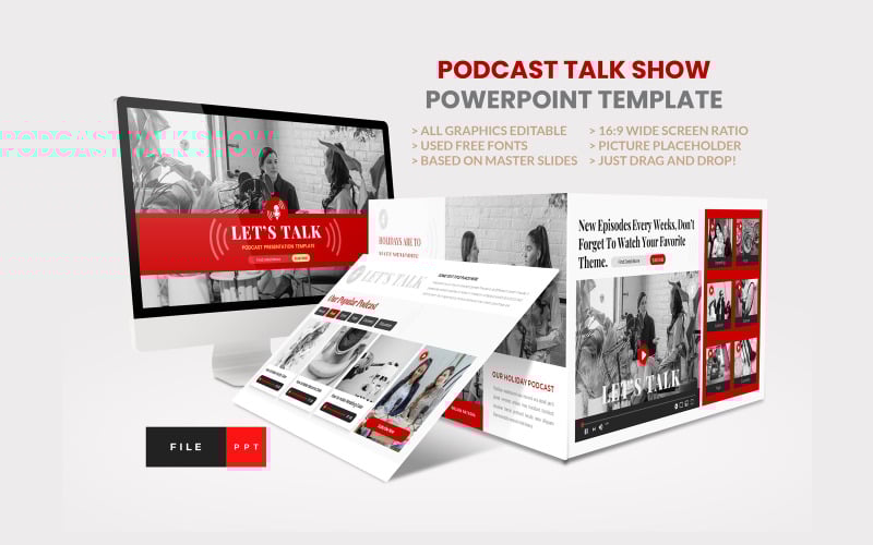 podcast talk show powerpoint template original