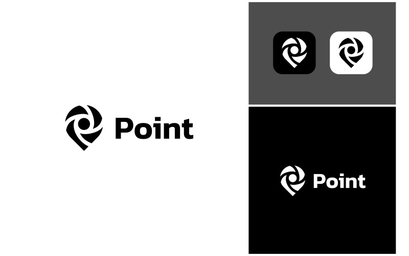 point location pin map logo original