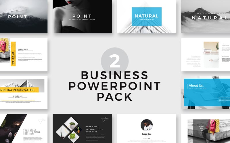 point nature minimal powerpoint template original