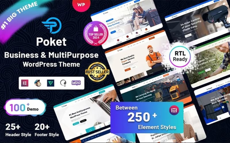 poket business and multipurpose responsive wordpress theme original