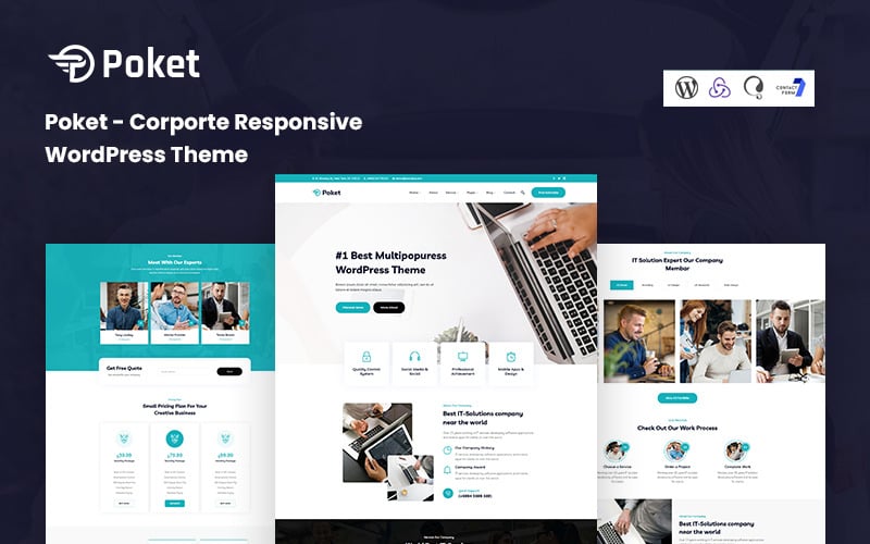 poket corporate responsive wordpress theme original