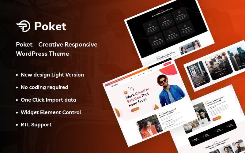 poket creative responsive wordpress theme original