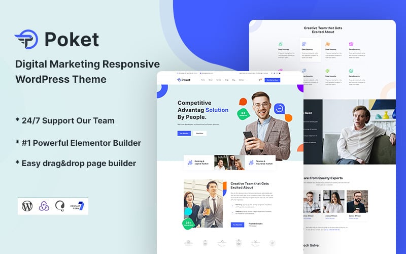 poket digital marketing responsive wordpress theme original
