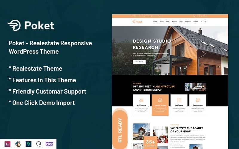 poket realestate responsive wordpress theme original
