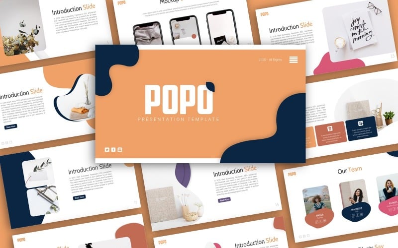 popo creative presentation powerpoint template original