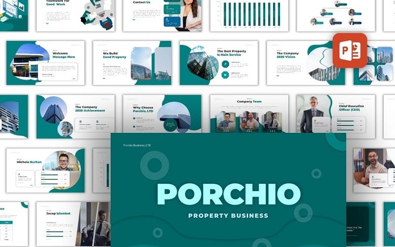 porchio property business powerpoint template original