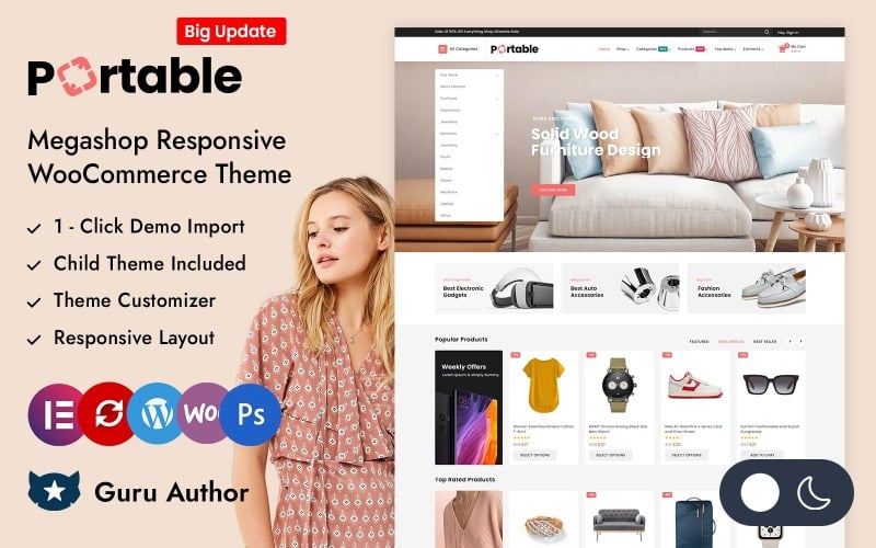 portable megashop elementor woocommerce responsive theme original