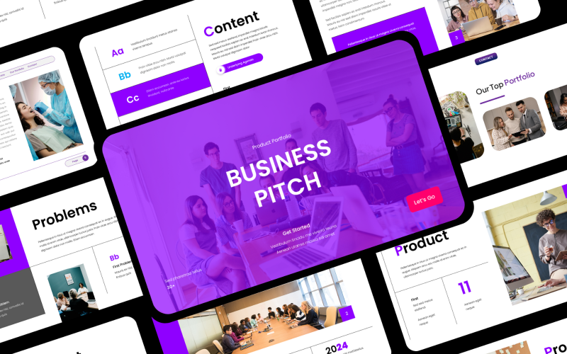 portfolio business pitch deck powerpoint presentation original
