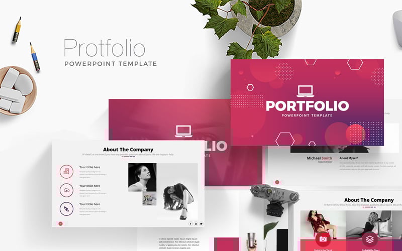 portfolio creative presentation powerpoint template original