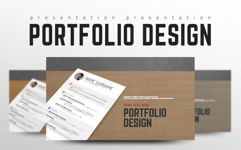portfolio design powerpoint template original