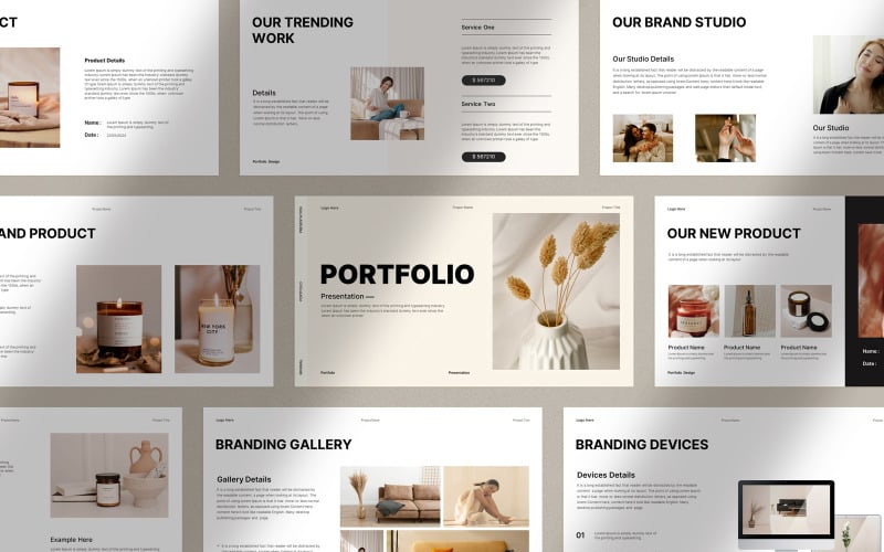 portfolio powerpoint presentation layout original