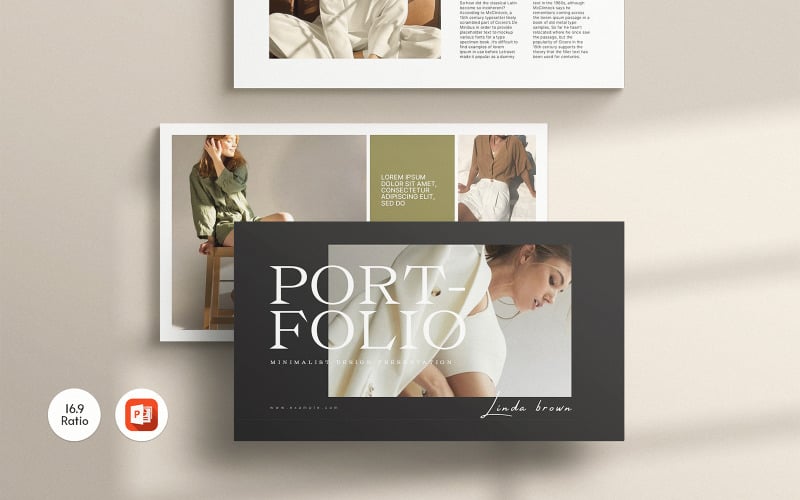 portfolio powerpoint presentation template design original