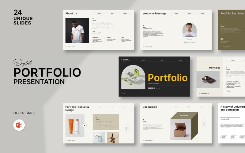 portfolio powerpoint template design original