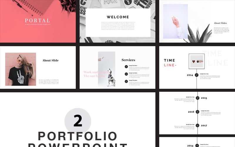 portfolio presentation pack powerpoint template original