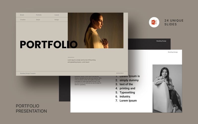 portfolio presentation powerpoint template layout original