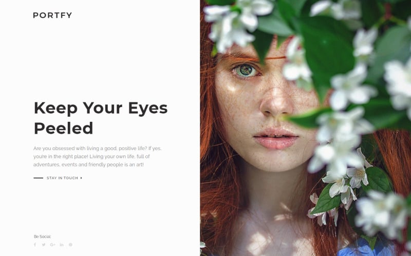 portfy creative elementor wordpres landing page template original