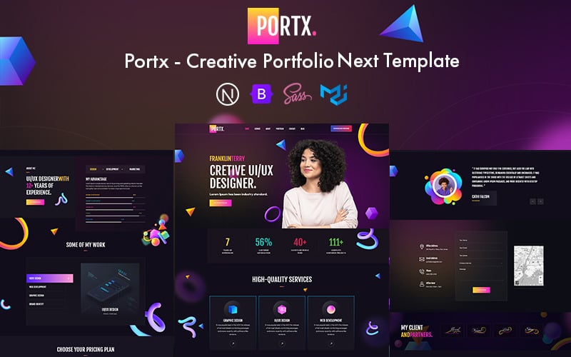 portx creative portfolio next js template original