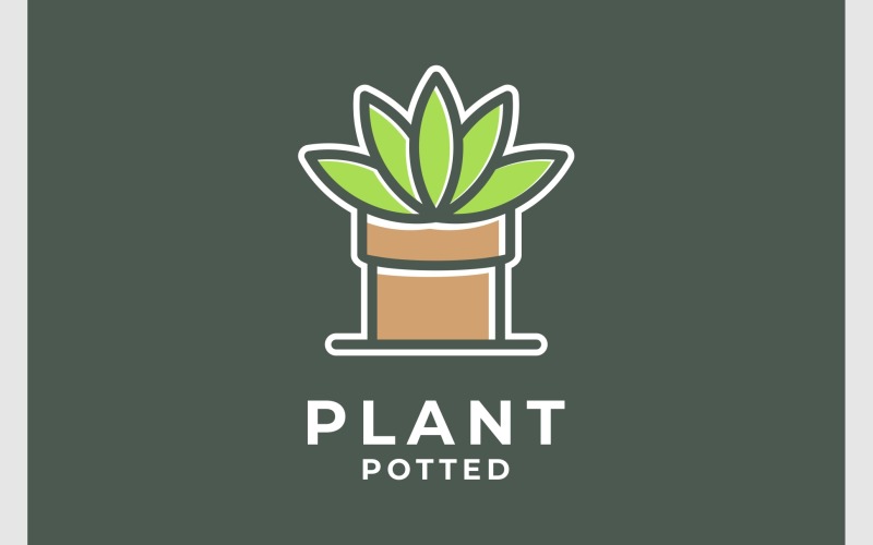 potted plant flowerpot logo original