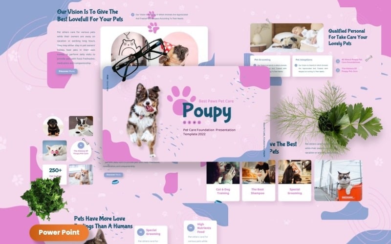 poupy pet care powerpoint templates original