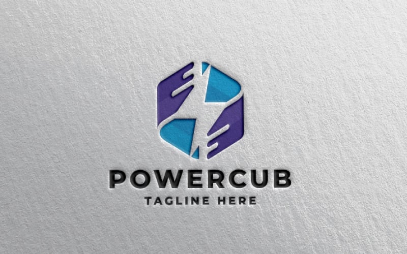 power cube pro logo template original