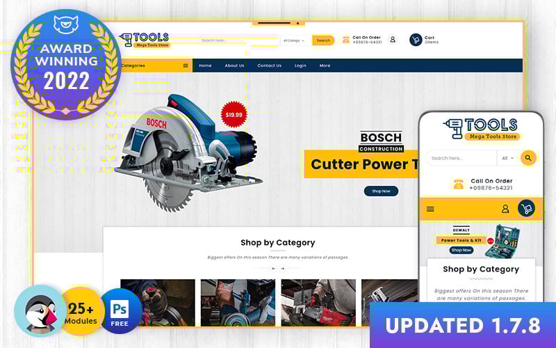 power equipment tools prestashop responsive theme original